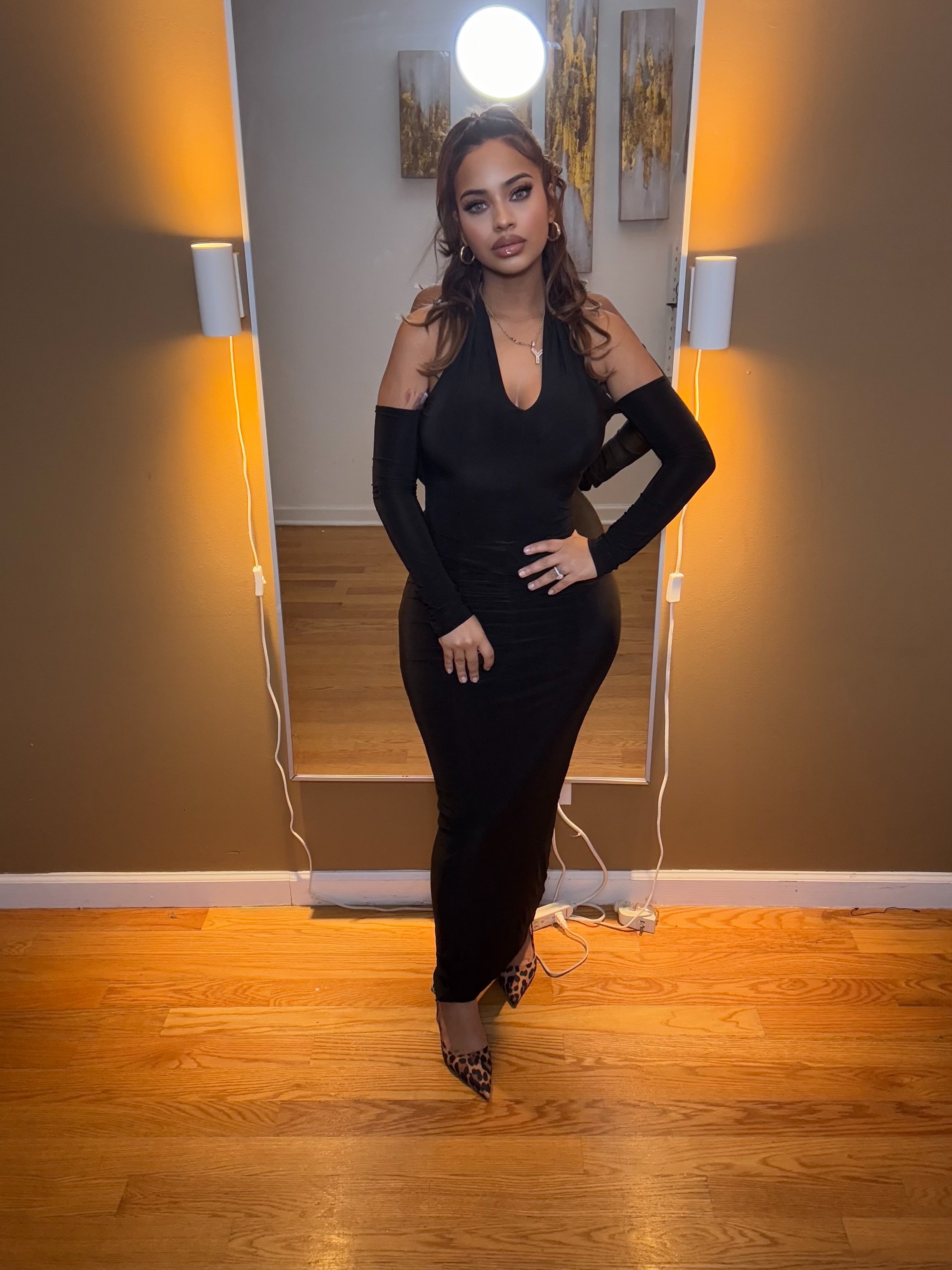 halter top bodycon dress black long halter neck dress Buy Women Black Halter Neck Bodycon Dress Online at Best Price